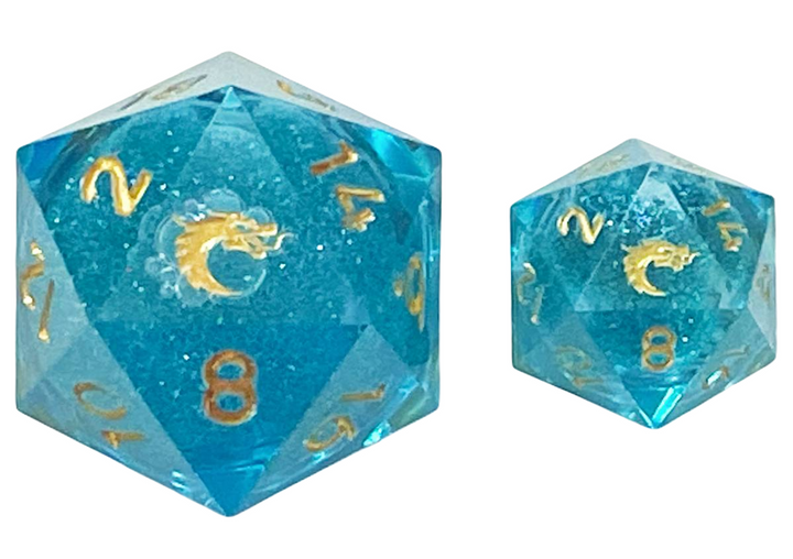 Jumbo 35mm D20 Liquid Core Sharp Edged  - Azure Fury