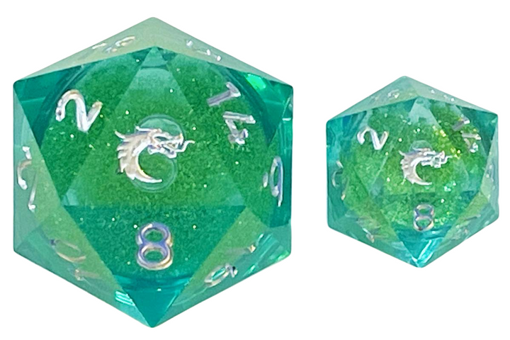 Jumbo 35mm D20 Liquid Core Sharp Edged - Emerald Fury