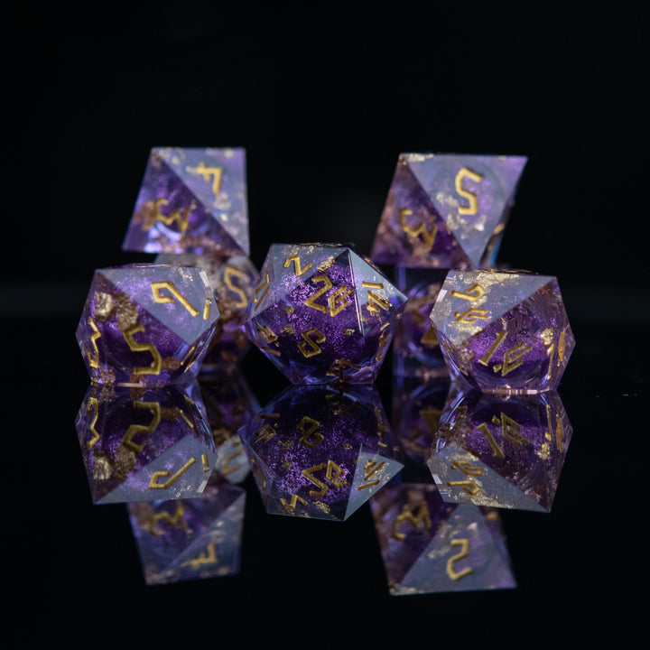 Purple Mage Liquid Core Dice Set