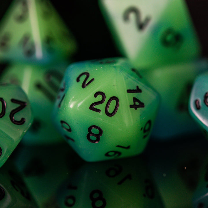 Blue Lagoon Cocktail Acrylic Dice Set