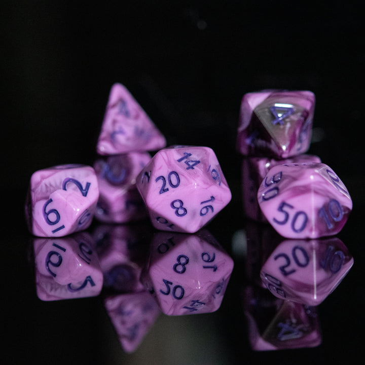 Dark Cherry Acrylic Dice Set