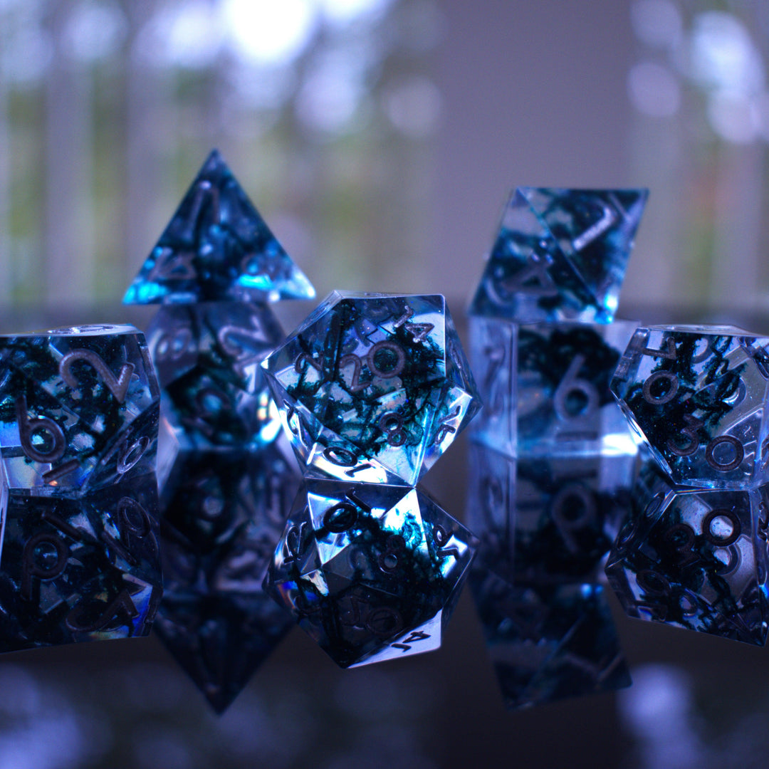 Dark Tide Sharp-Edged Resin Dice Set