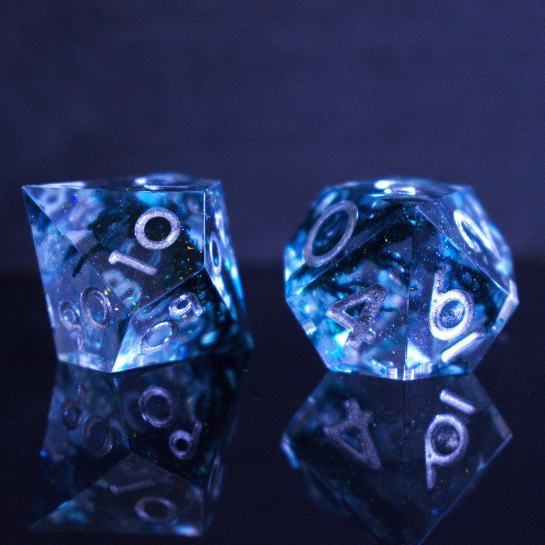 Dark Tide Sharp-Edged Resin Dice Set