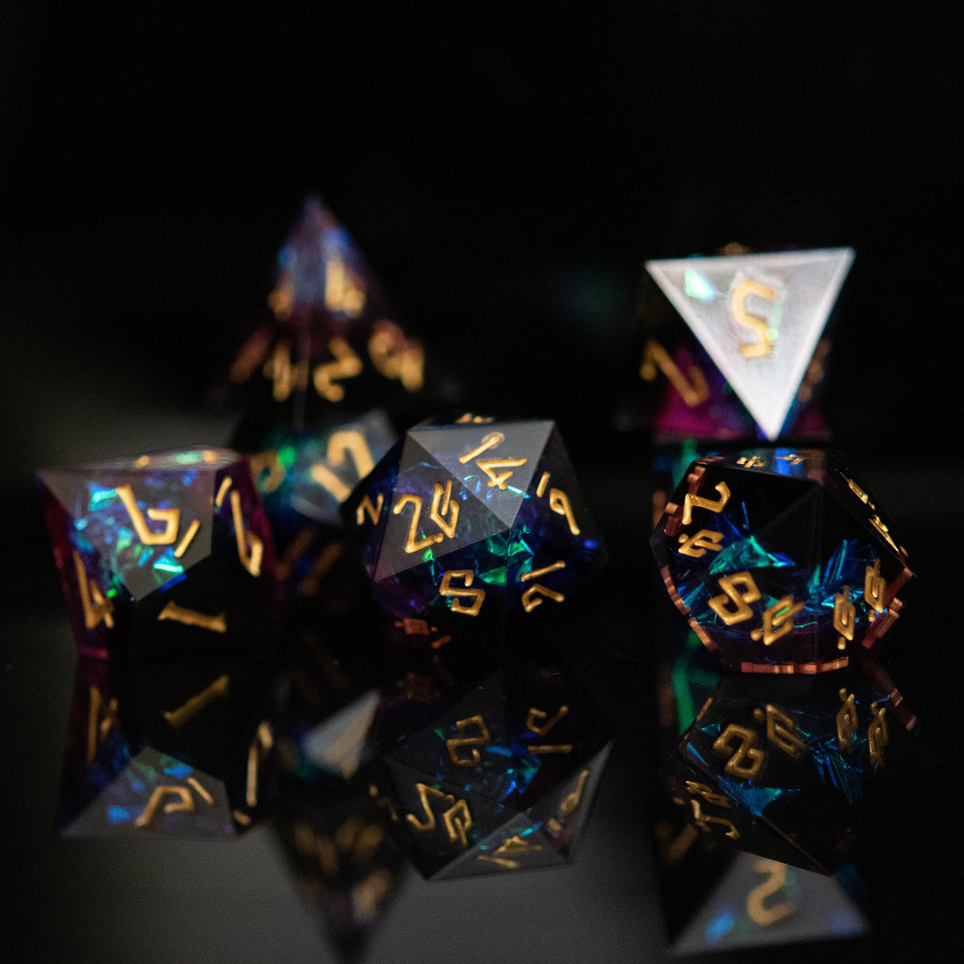 Disenchanted Sharp-Edged Resin Dice Set