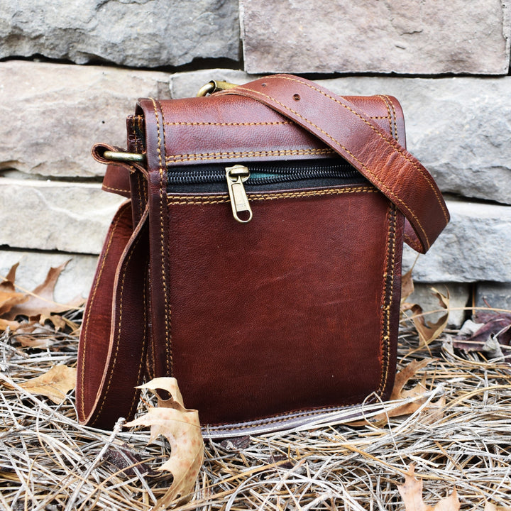 The Pathfinder Leather Flap Satchel - Small