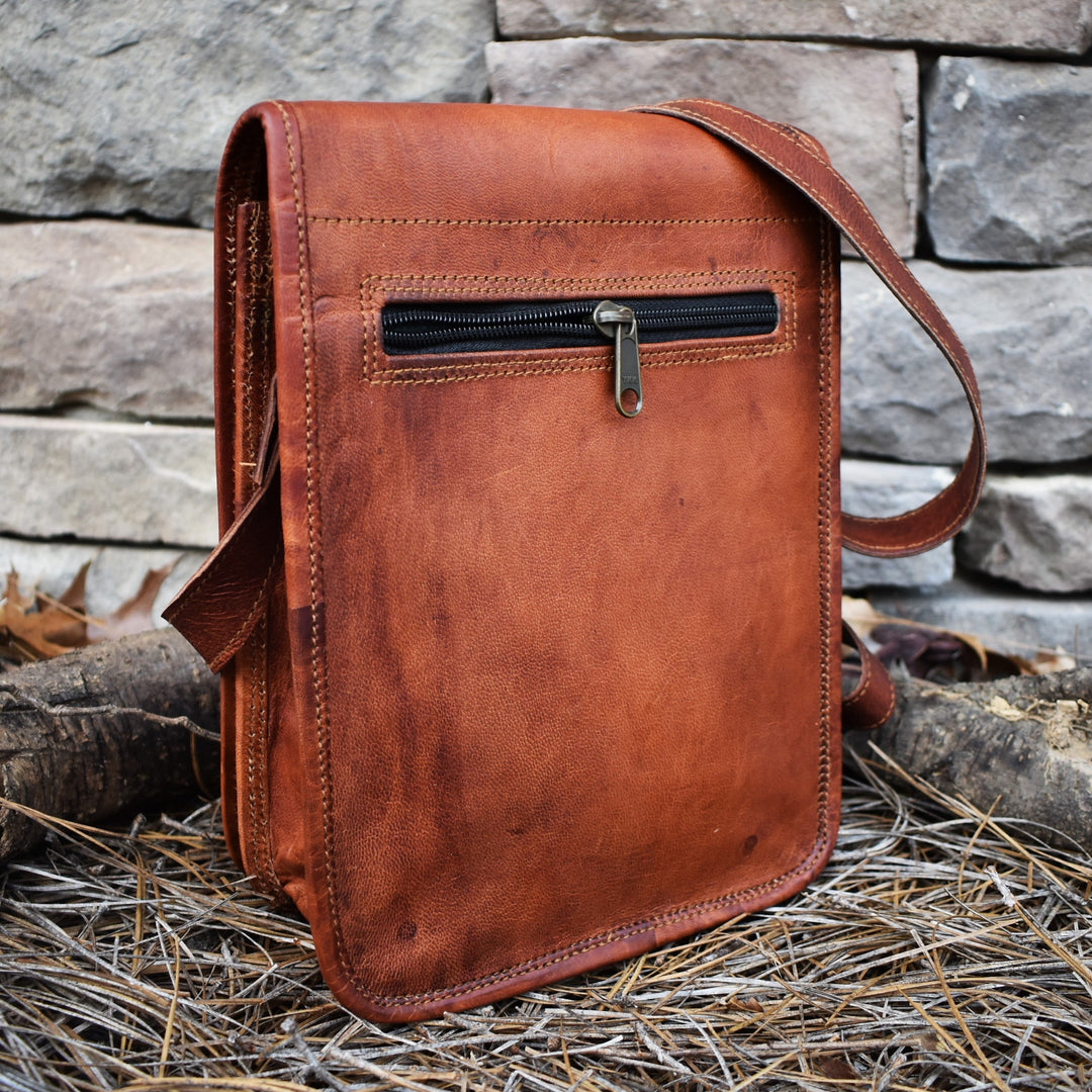 The Pathfinder Leather Flap Satchel - Medium