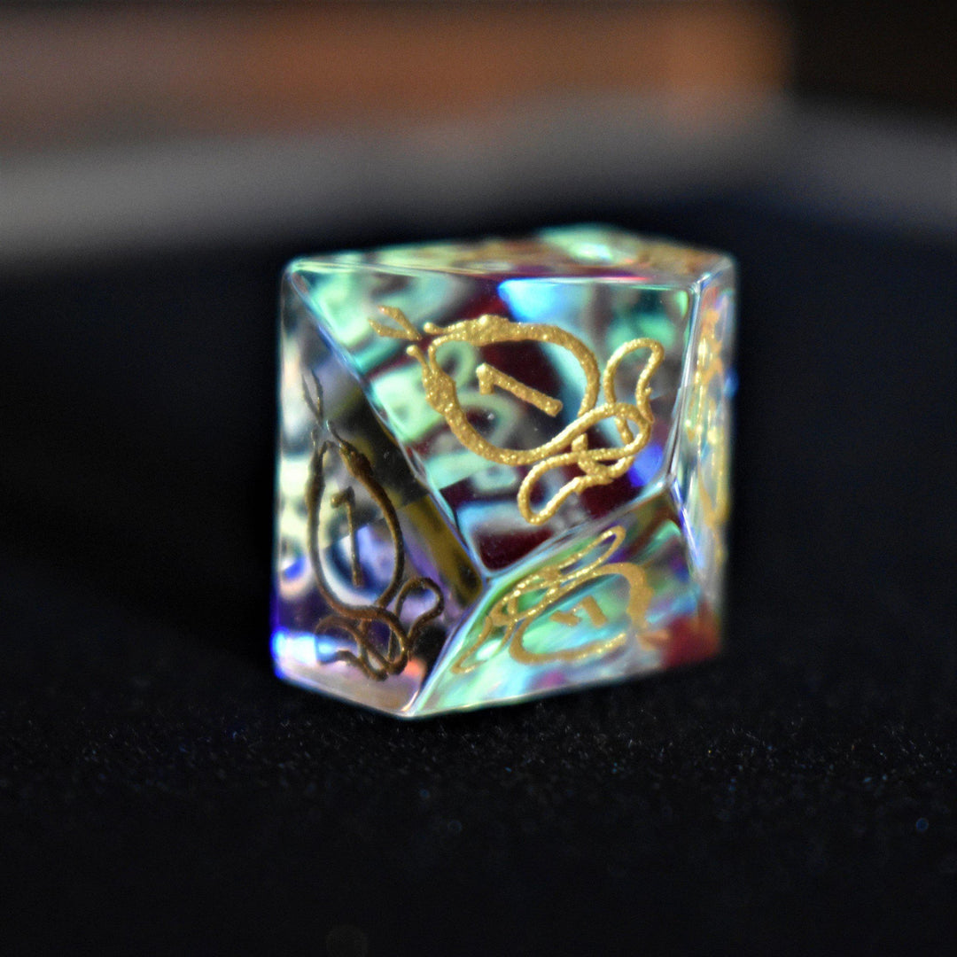 Serpent of Midgard Prism Glass Dice Set