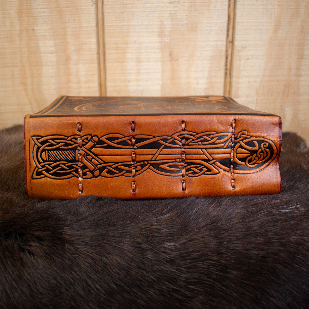 "The Ravens" Tan Spellbook Leather Journal