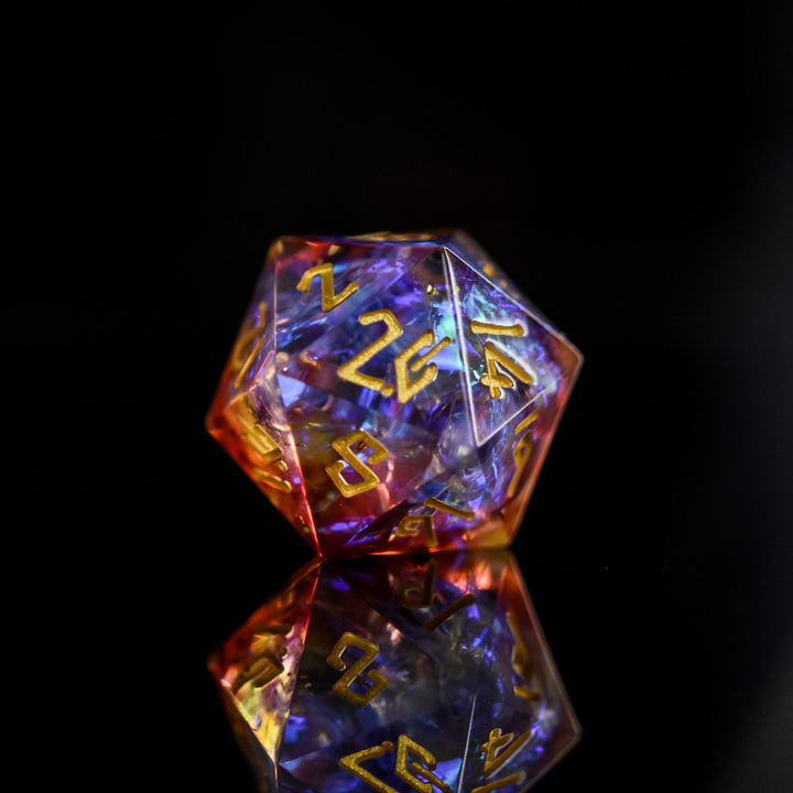 Ethereal Light Sharp-Edged Resin Dice Set