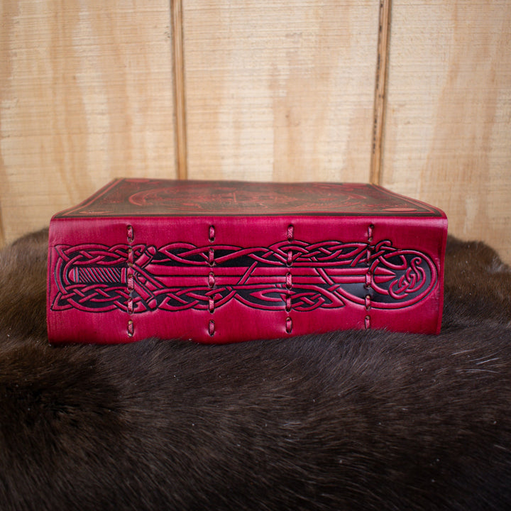 "The Ravens" Red Spellbook Leather Journal