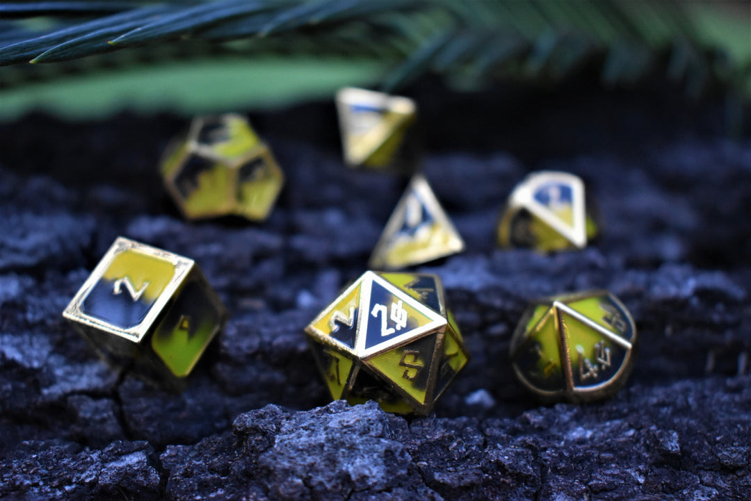 Radioactive Metal Dice Set