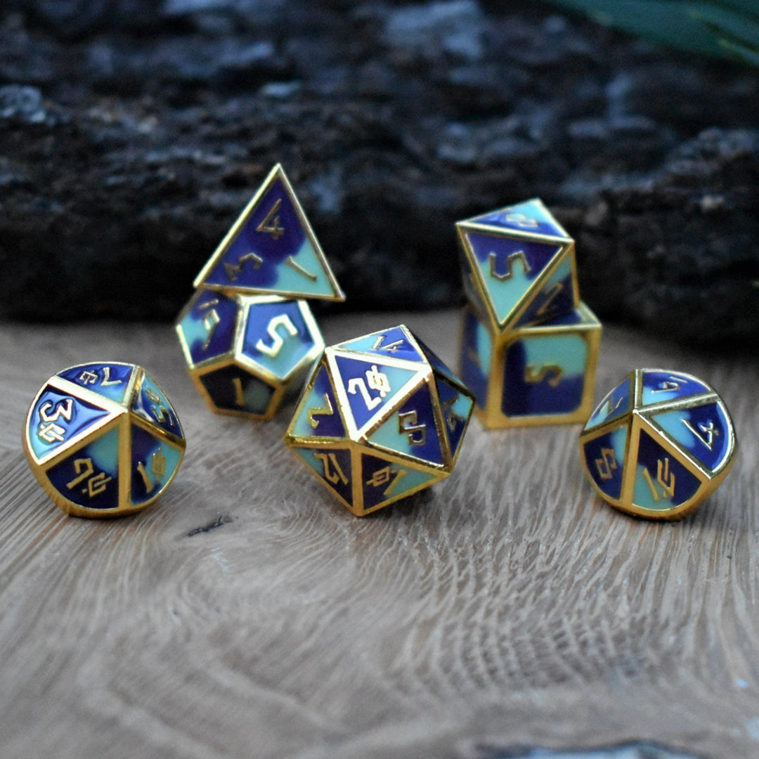 Succulent & Lavender Metal Dice Set