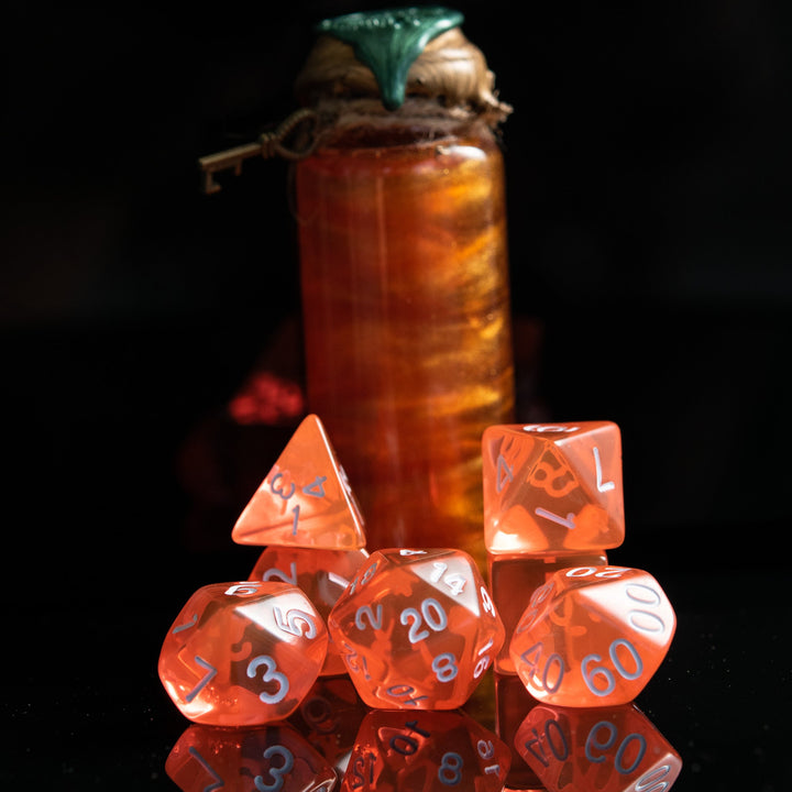 Potion of Fire Breath Acrylic Dice Set