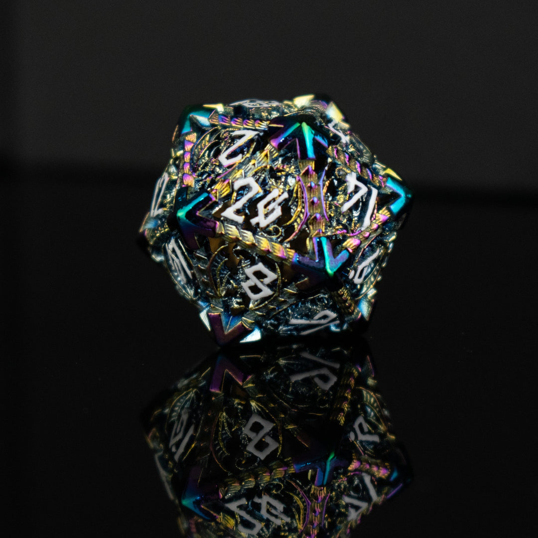 Dragonguard Hollow Metal Dice Set - Iridescent