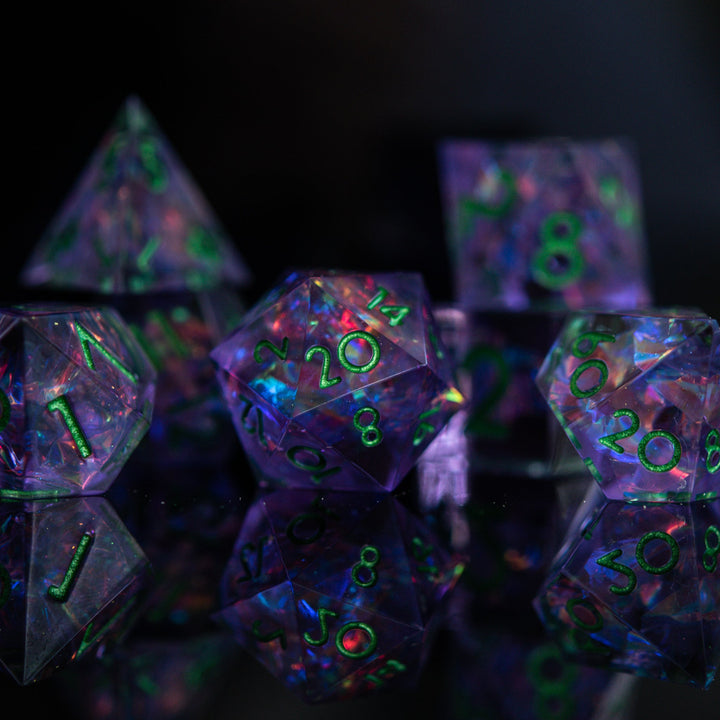 Galactic Shatter Sharp-Edged Resin Dice Set