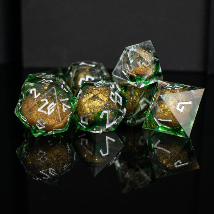 Pot O' Gold Liquid Core Dice Set