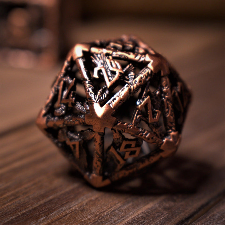 Legends of Valhalla - Bronze Hollow Metal Dice Set