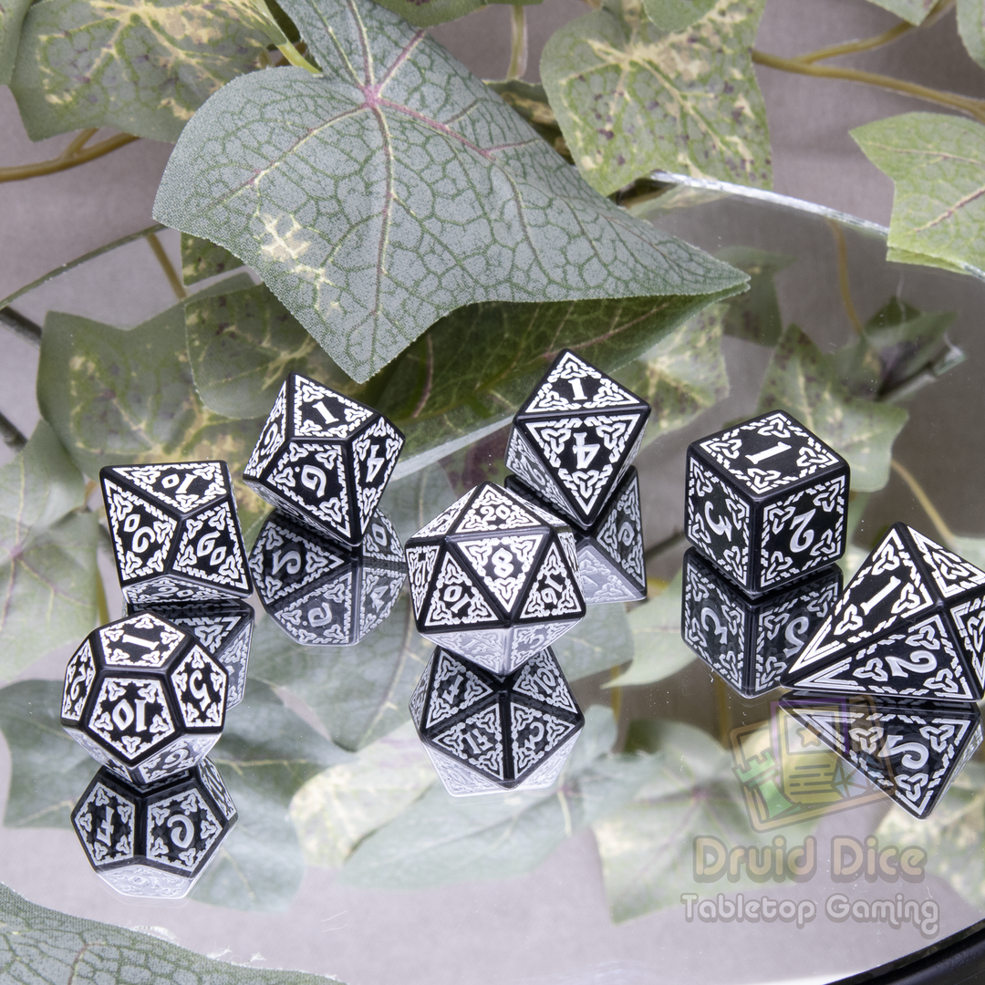 Specialty Celtic Knot Design Dice Set - 3 Color Options