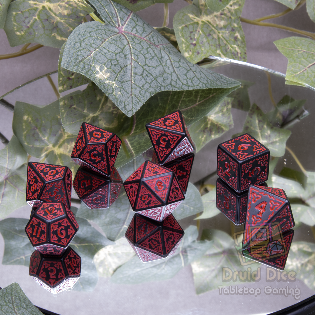 Specialty Celtic Knot Design Dice Set - 3 Color Options