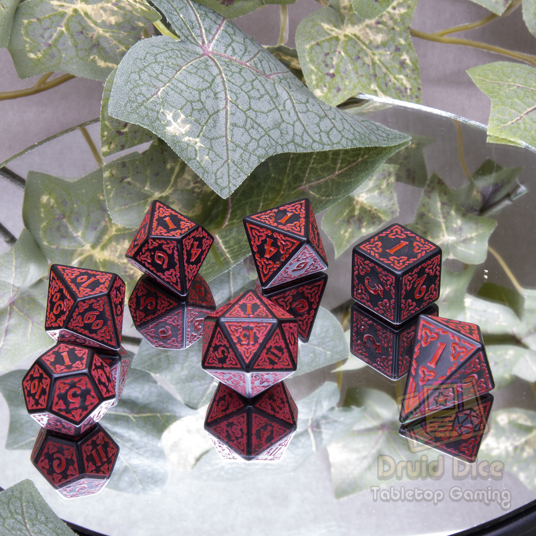 Specialty Celtic Knot Design Dice Set - 3 Color Options