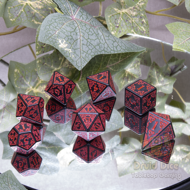 Specialty Celtic Knot Design Dice Set - 3 Color Options