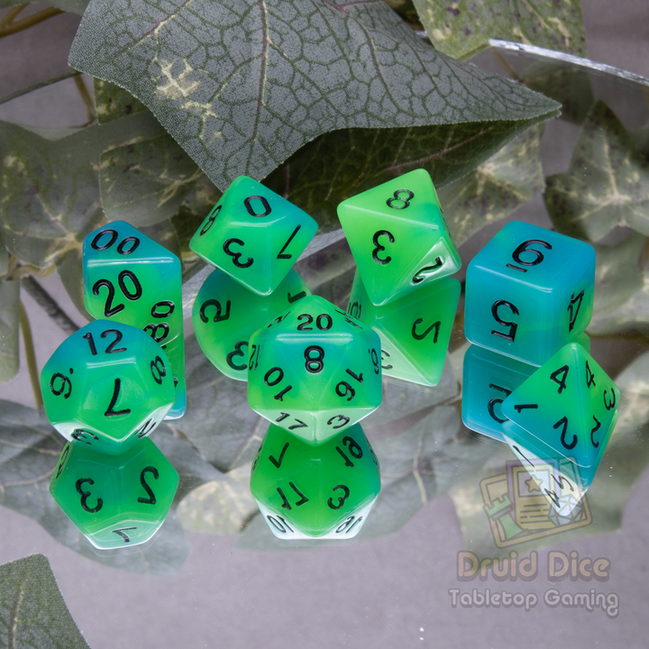 Glow in the Dark Dual Color Dice- 4 color options