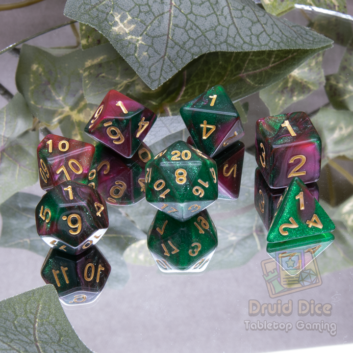 Two-toned Color Glitter Dice - 5 color options