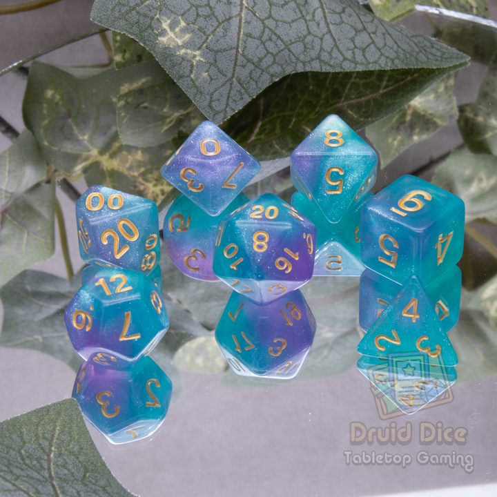 Two-toned Color Glitter Dice - 5 color options