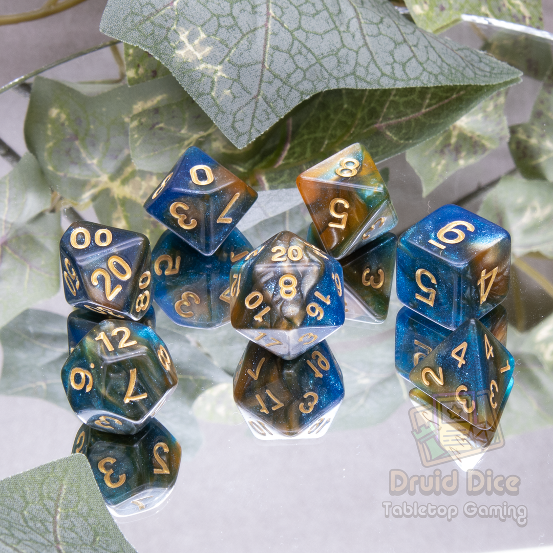 Two-toned Color Glitter Dice - 5 color options