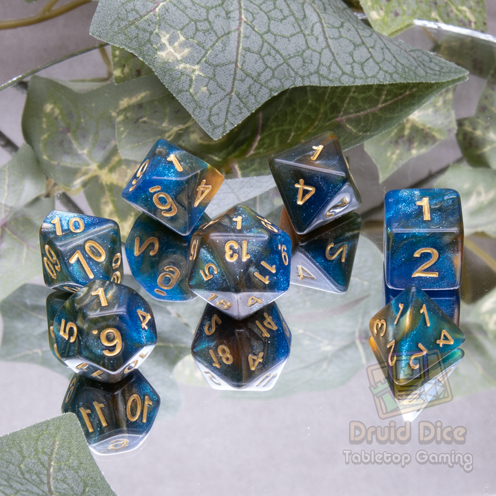 Two-toned Color Glitter Dice - 5 color options