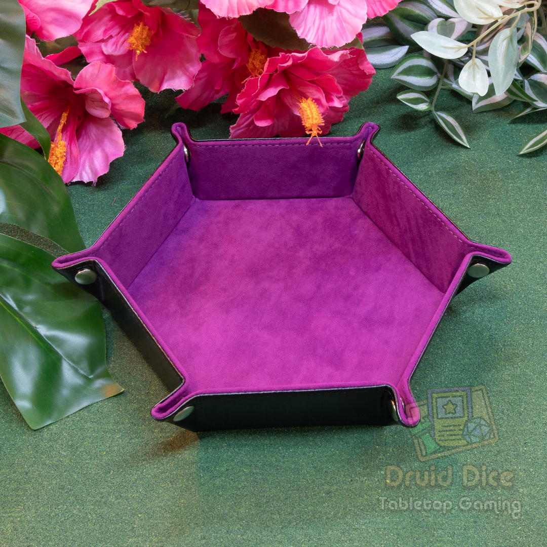 Leather Collapsible Hex Tray - 6 Color Options