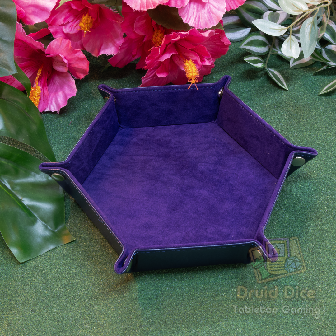 Leather Collapsible Hex Tray - 6 Color Options