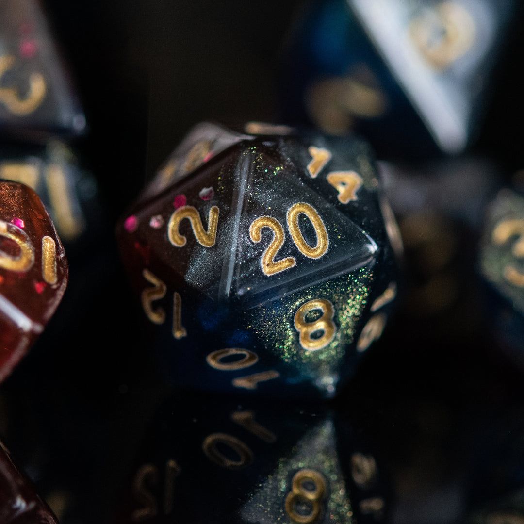 Omega Nebula Acrylic Dice Set