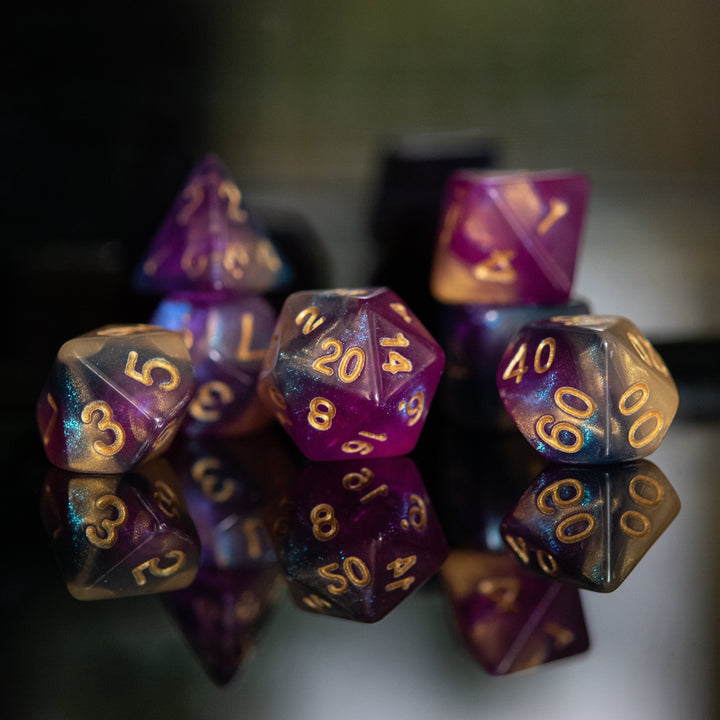 Orion Nebula Acrylic Dice Set