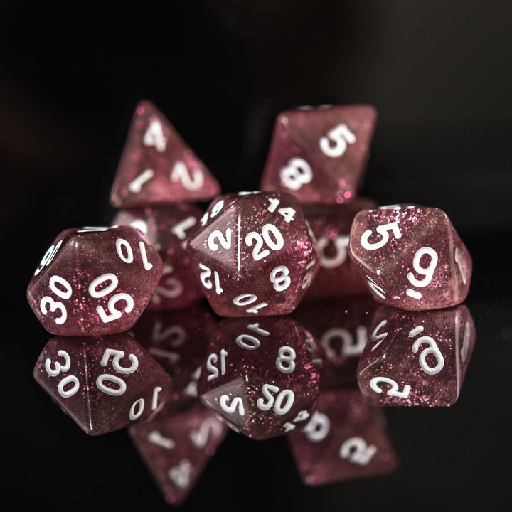 Glass of Rosé Acrylic Dice Set