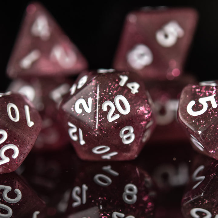 Glass of Rosé Acrylic Dice Set