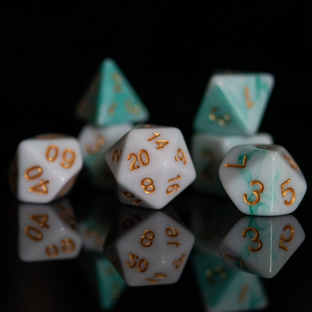 Seafoam Acrylic Dice Set