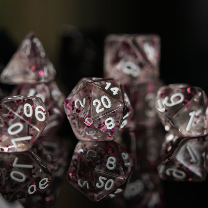 Think Pink Acrylic Dice Set