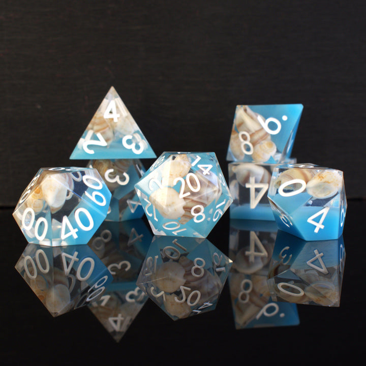 Tide Pool Sharp-Edged Resin Dice Set