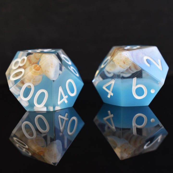 Tide Pool Sharp-Edged Resin Dice Set