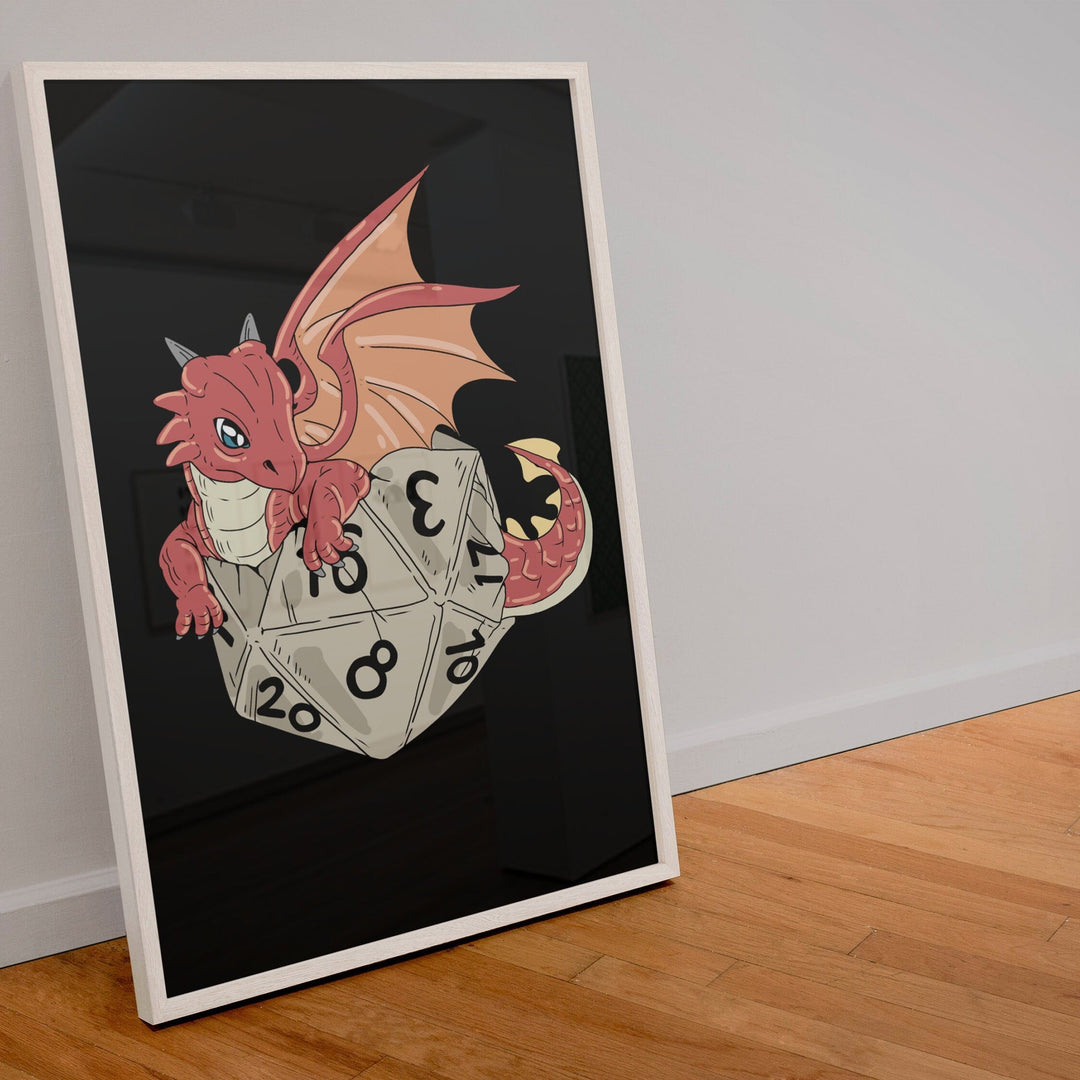 DND Wall Art - Dragon Hatching - DND - Gift For Dnd - D20 Gift Picture- Game Master - Adventure - RPG Poster - Geek Gift