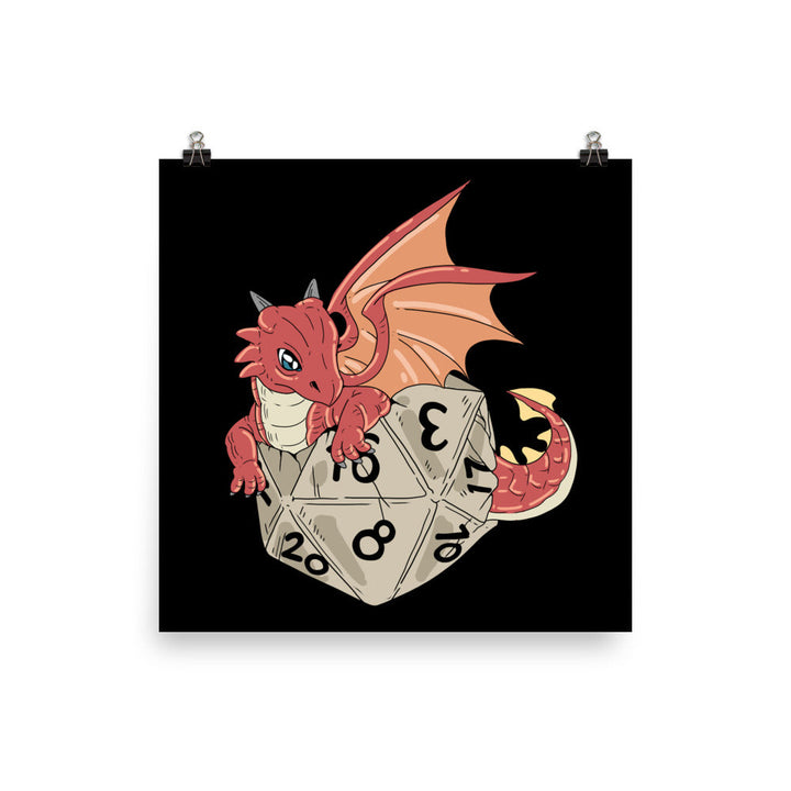 DND Wall Art - Dragon Hatching - DND - Gift For Dnd - D20 Gift Picture- Game Master - Adventure - RPG Poster - Geek Gift