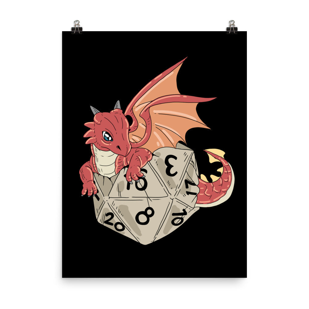 DND Wall Art - Dragon Hatching - DND - Gift For Dnd - D20 Gift Picture- Game Master - Adventure - RPG Poster - Geek Gift