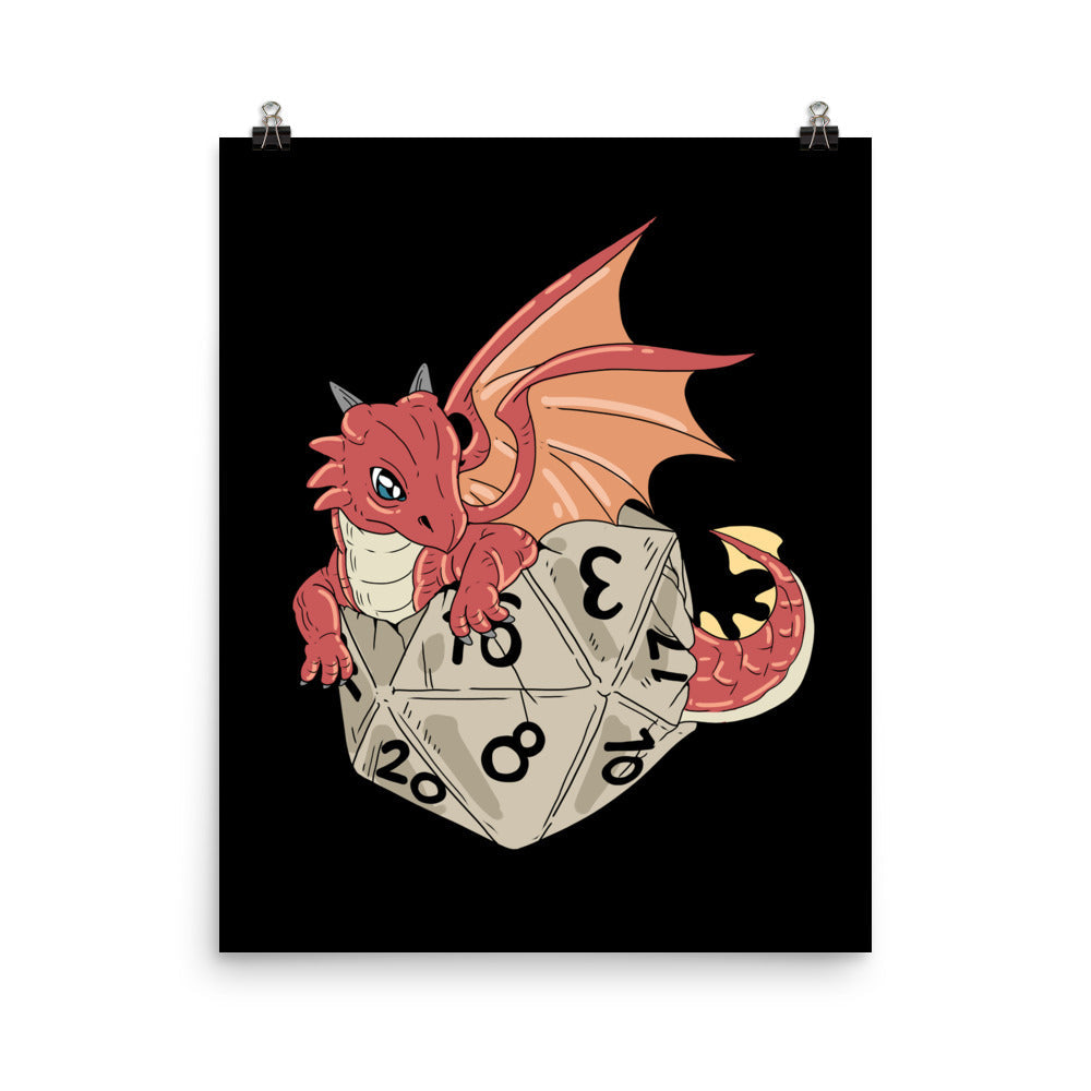 DND Wall Art - Dragon Hatching - DND - Gift For Dnd - D20 Gift Picture- Game Master - Adventure - RPG Poster - Geek Gift