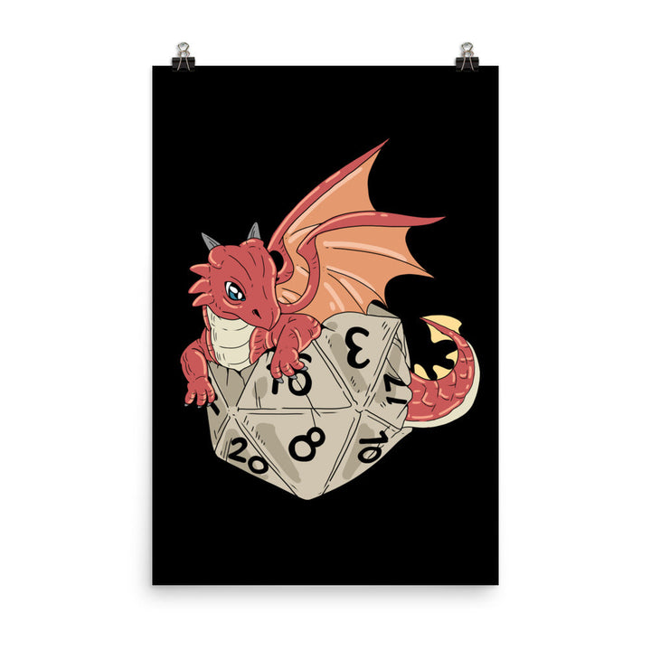 DND Wall Art - Dragon Hatching - DND - Gift For Dnd - D20 Gift Picture- Game Master - Adventure - RPG Poster - Geek Gift