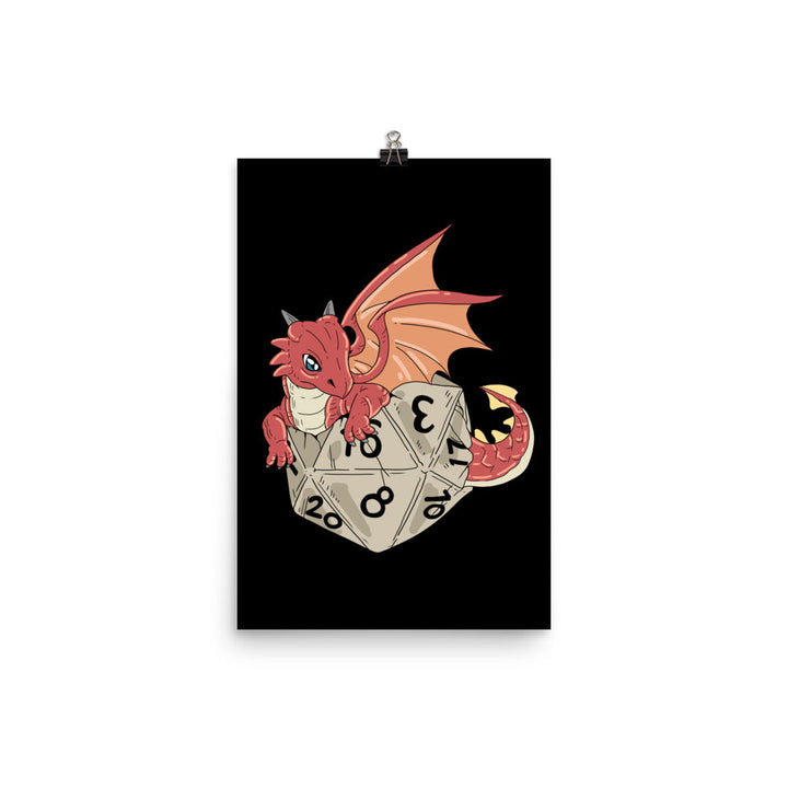 DND Wall Art - Dragon Hatching - DND - Gift For Dnd - D20 Gift Picture- Game Master - Adventure - RPG Poster - Geek Gift