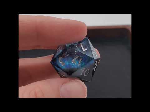 Liquid Core Sharp Edged Dice Set - Midnight Fury