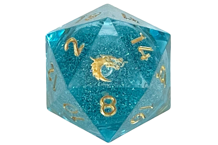 Jumbo 35mm D20 Liquid Core Sharp Edged  - Azure Fury