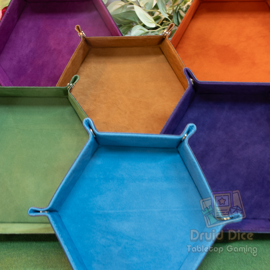 Leather Collapsible Hex Tray - 6 Color Options