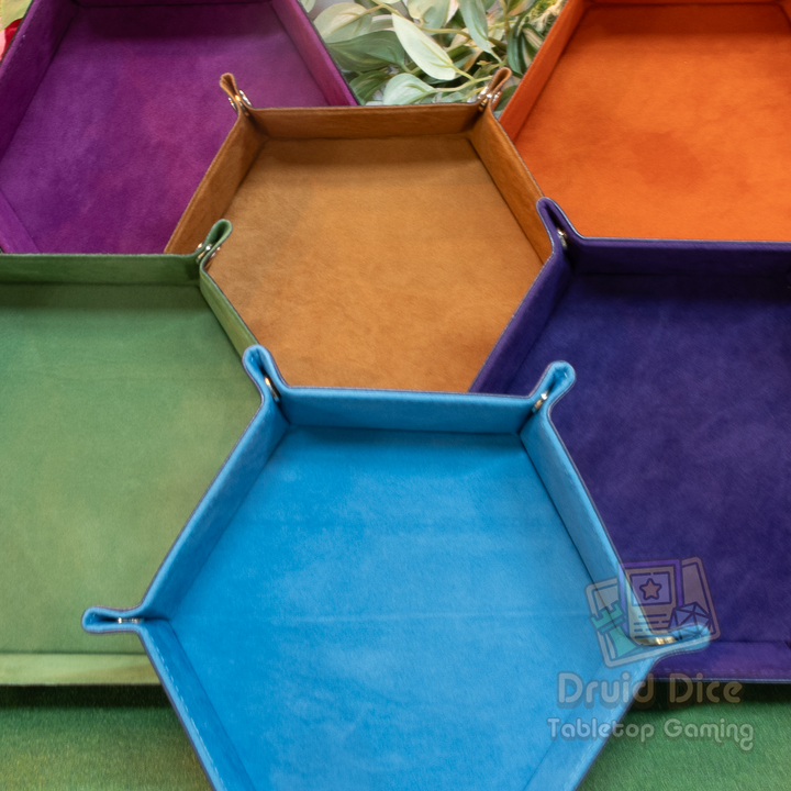 Leather Collapsible Hex Tray - 6 Color Options